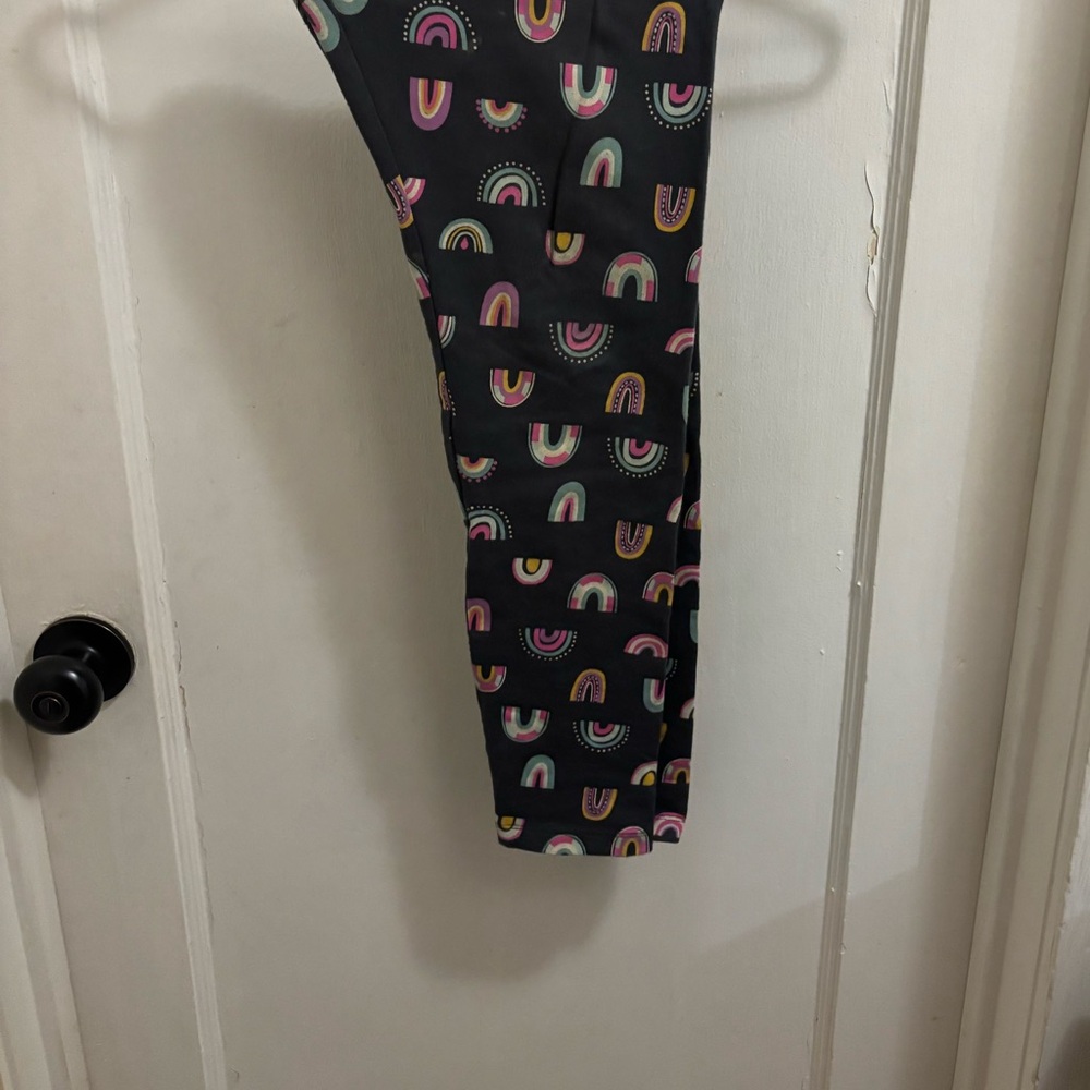 Cat & Jack Kids Leggings with Rainbow Pattern - Black